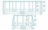 בריכת BESTWAY אובלית דמוי עץ 610X366X122 ס