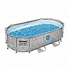 בריכה ראטן אוואלית 427X250X100 BESTWAY 56714 כולל משאבה עם חלונות