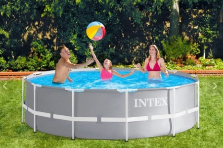 בריכת עמודים עגולה קוטר 366 עומק 76 INTEX, סדרת PRISM FRAME 26710