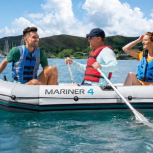 סירת קומנדו INTEX mariner 68376 דגם לארבעה אנשים +מנוע חשמלי חזק 40LB של אינטקס