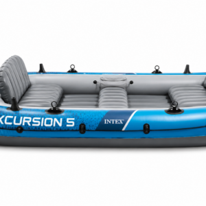 סירת קומנדו +מנוע חשמלי INTEX 66325 חזק 40LB ל- 5 אנשים EXCURSION כולל משוטים משאבה ותיק