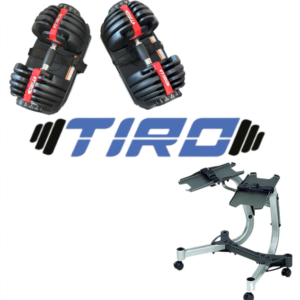 זוג משקולות אוניברסליות 552מבית TIRO יבואן רשמי עד 24 ק"ג + מעמד