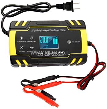 מטען מצברים לטעינה ותיקון של מצברים 12V ו 24 וולט,אוטומטי רב שלבי לטעינה מבוקרת ונכונה
